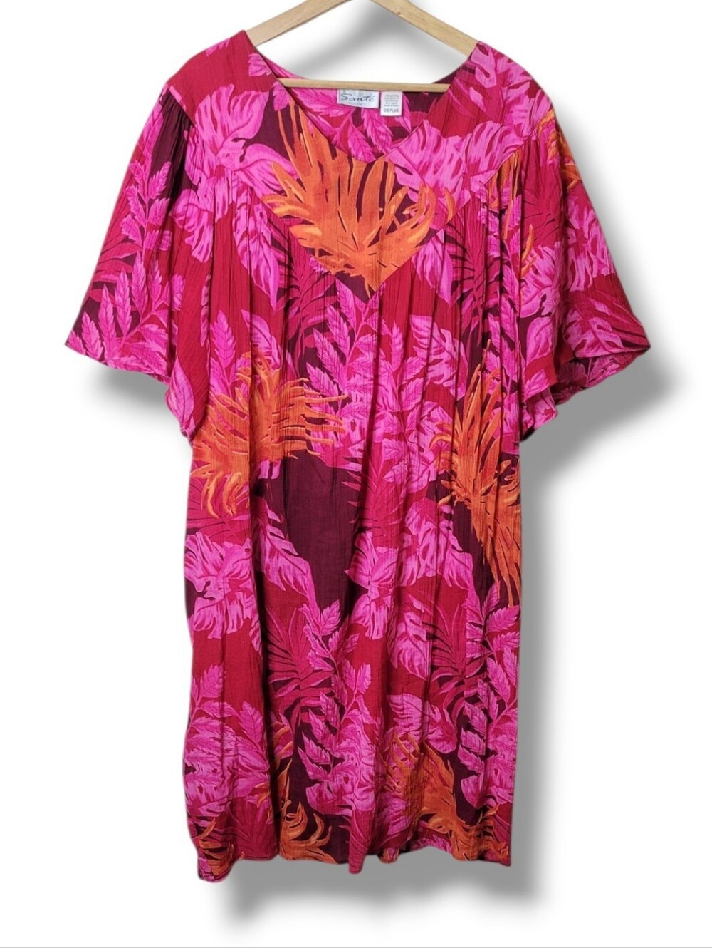 Sante Vintage Floral Muumuu Dress Pockets - OS Plus